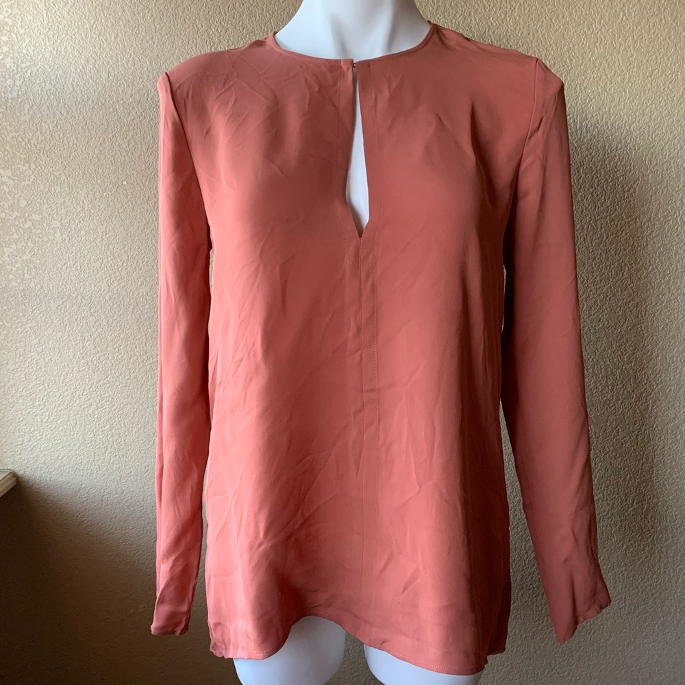 Theory 110% Silk Slit Front Tunic Small